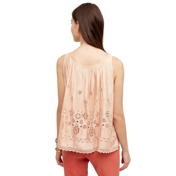 VANESSA VIRGINIA (Anthropologie) Boho Eyelet Top - Picture 7 of 9